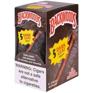 Backwoods Dark Leaf USA cigars premium natural leaf wrapped