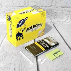 Wholesale case of Holborn Yellow fine cut hand rolling tobacco pouches.