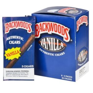 Authentic Backwoods Vanilla cigars pack with natural leaf tobacco