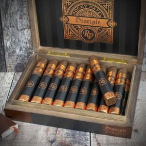 Rocky Patel Disciple Robusto premium cigar box and single cigar display