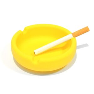 Buy Silicone Cigarette Ashtray Yellow Online