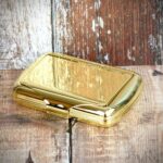 tobacco tin with paper holder compact storage case