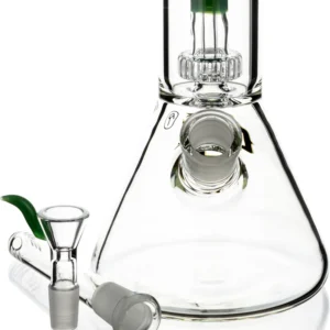 Vodka Glass Clam Digger Double Showerhead Percolator Ice Bong